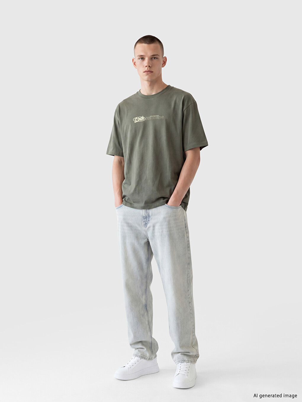 T-shirt Homme Col Rond Imprimé New York-1