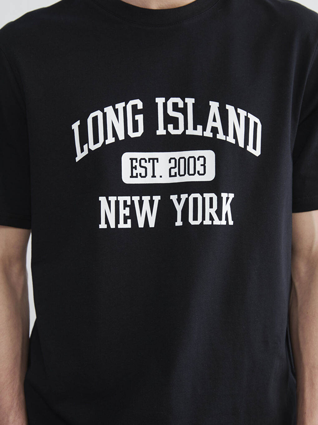 T-shirt à col rond imprimé Long Island pour homme-2
