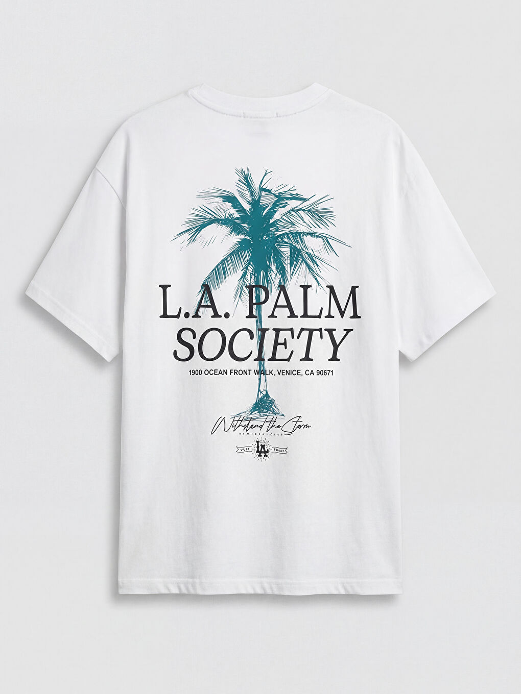 T-shirt à col rond imprimé pour homme-4