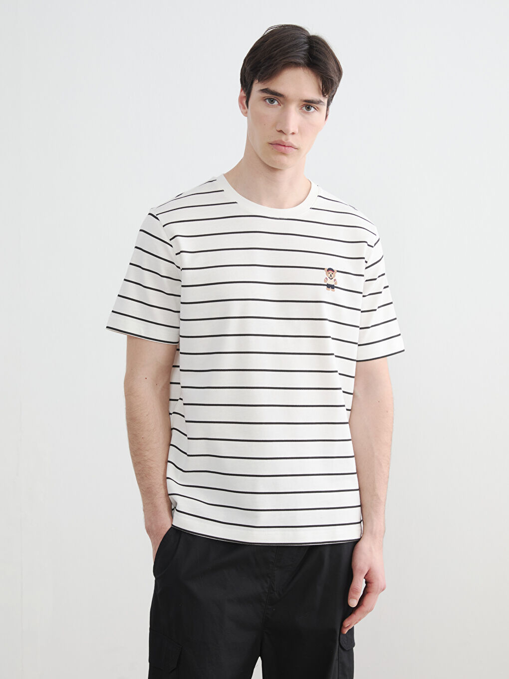 Crew Neck Embroidered Men's T-Shirt