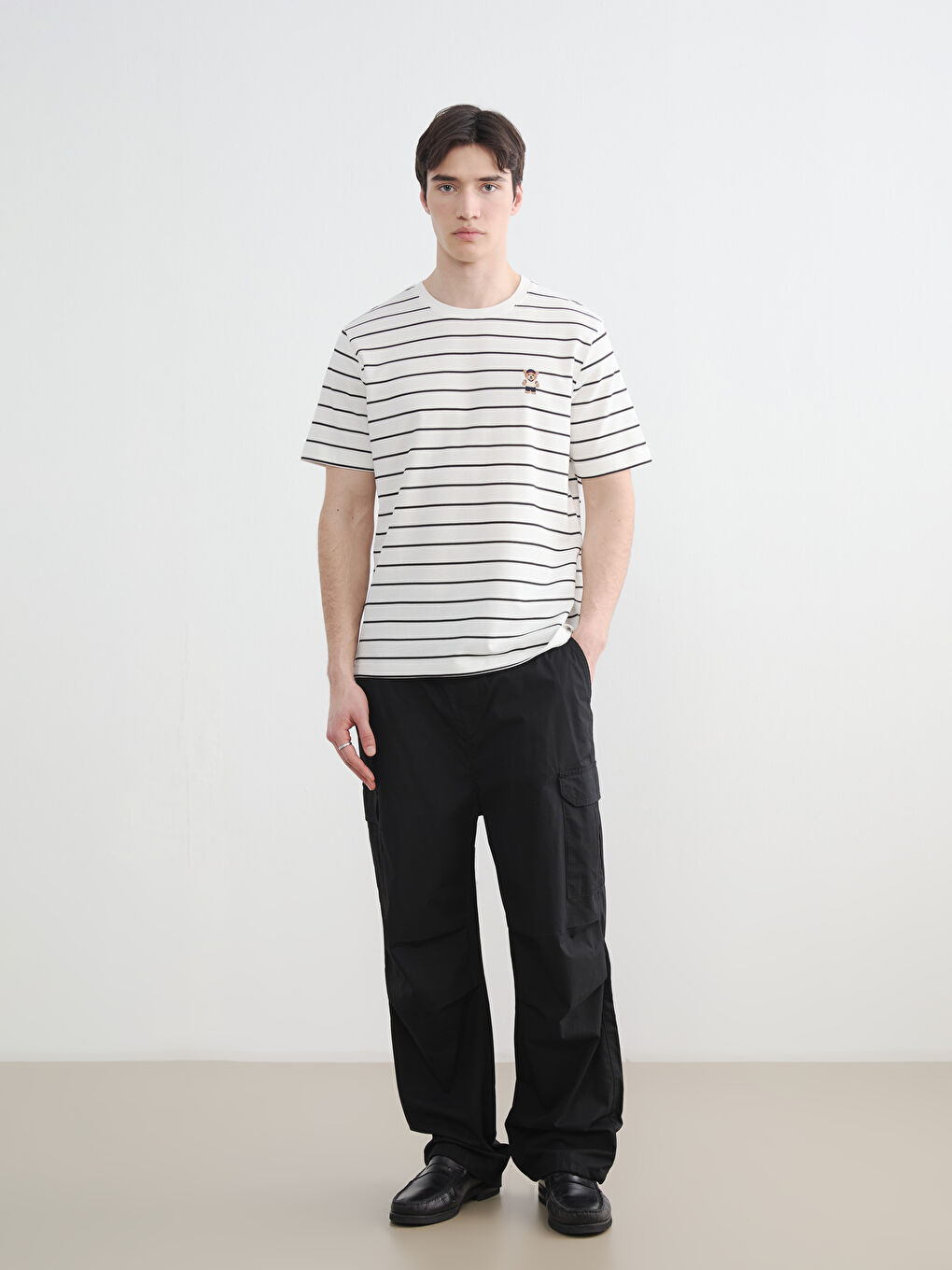 Crew Neck Embroidered Men's T-Shirt-1