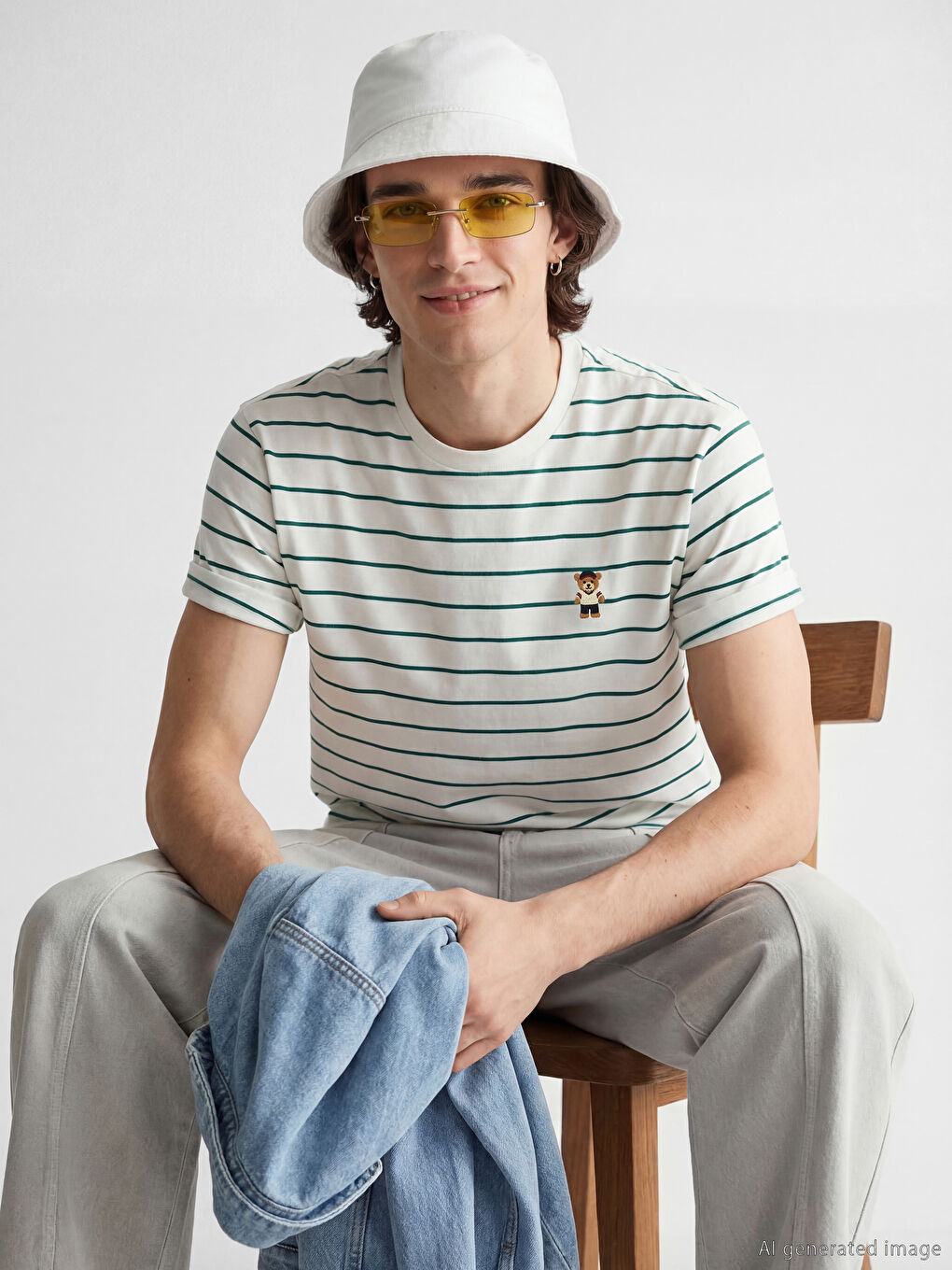 Crew Neck Embroidered Men's T-Shirt