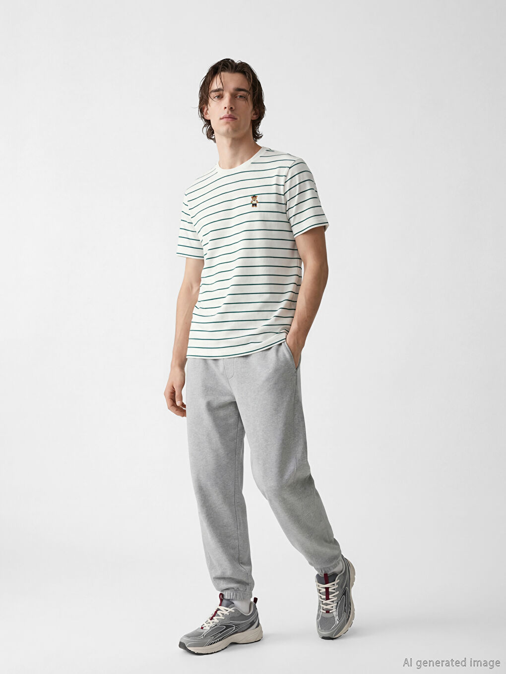 Crew Neck Embroidered Men's T-Shirt-1