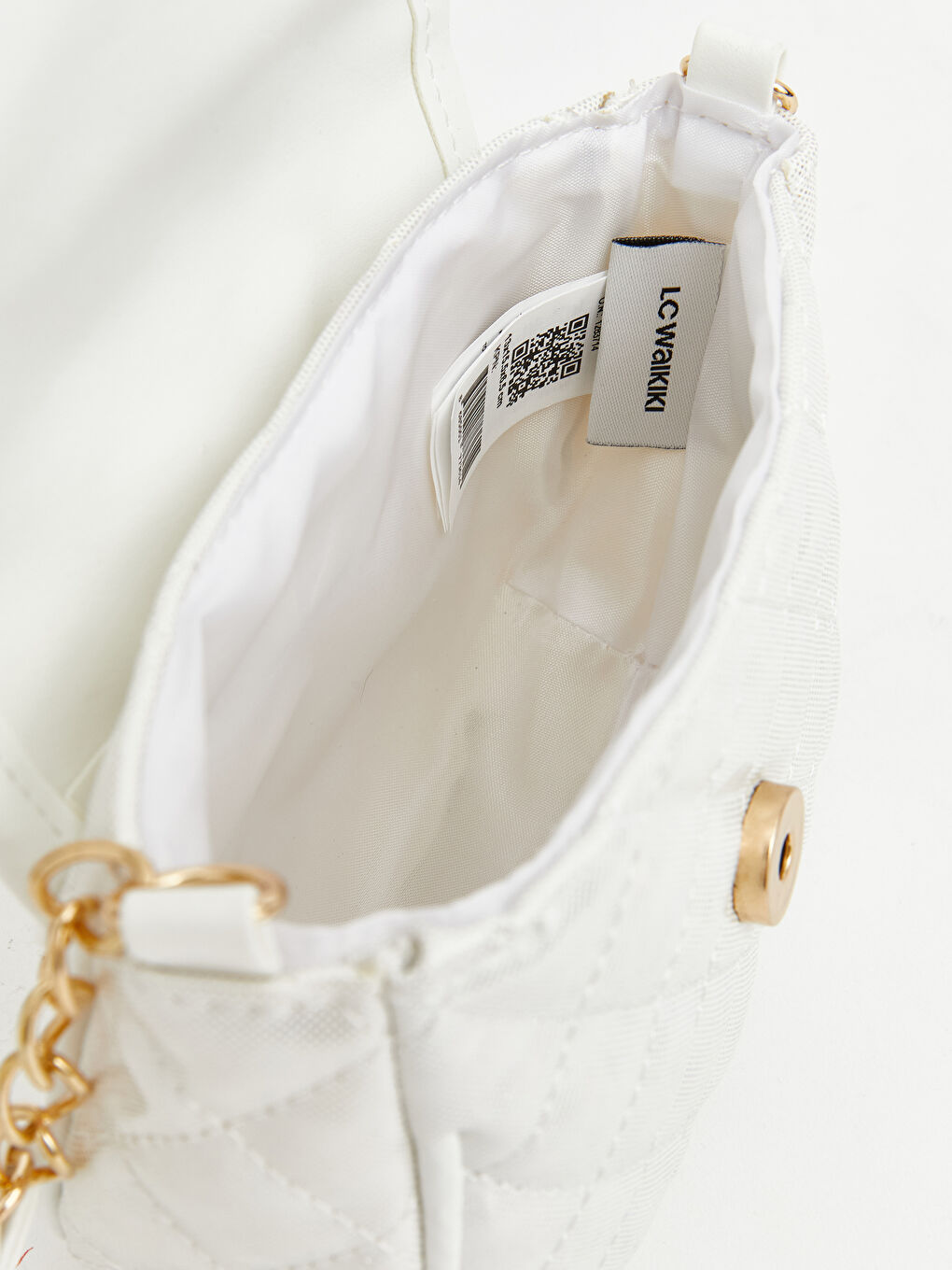 Beyaz Deri Görünümlü Kız Çocuk Omuz Çantası-2