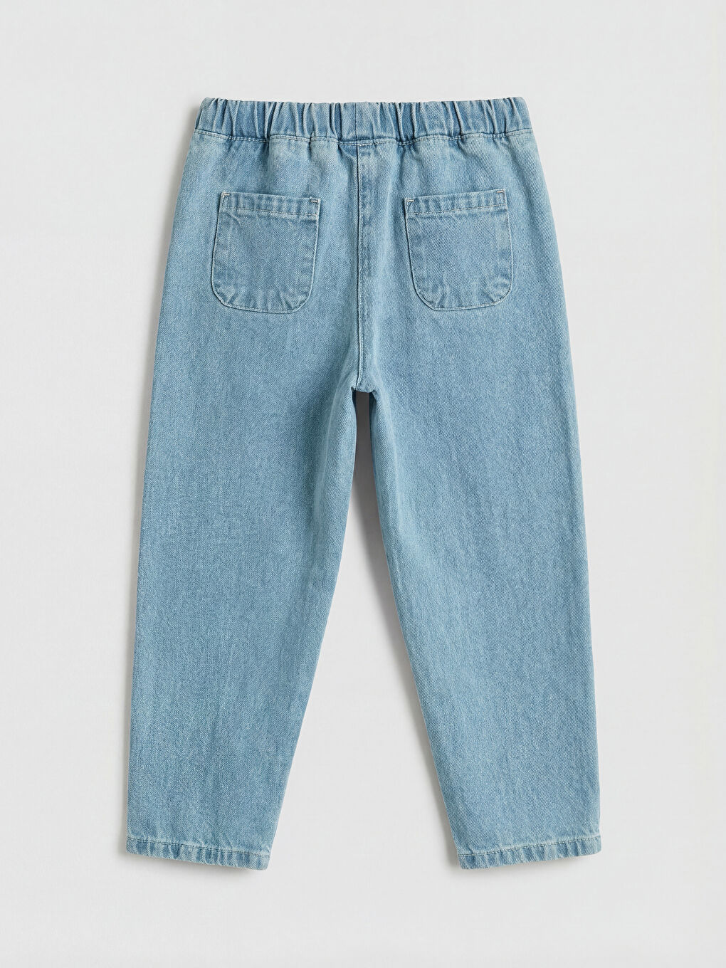 İndigo Loose Fit Fiyonk Detaylı Kız Çocuk Jean Pantolon-1