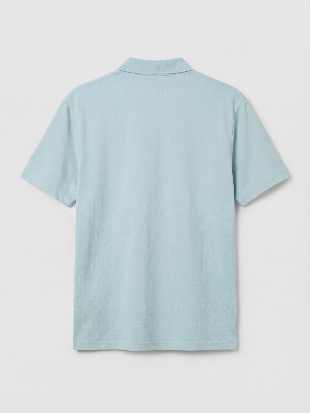 Mavi Polo Yaka Oversize Erkek Penye Tişört-1