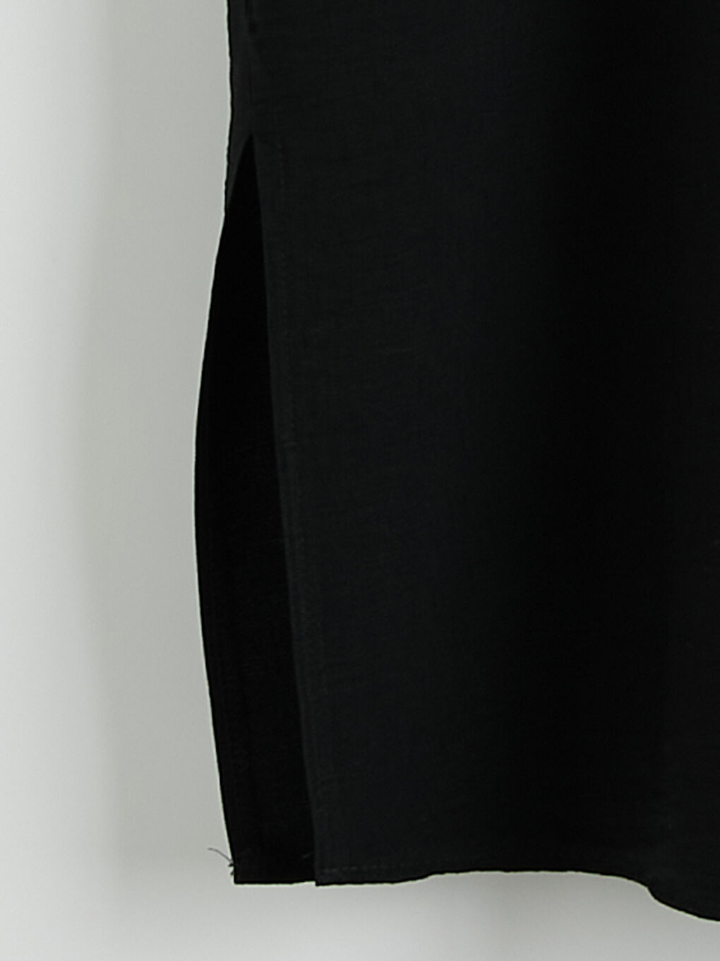 Crew Neck Linen-Look Women's Abaya-6