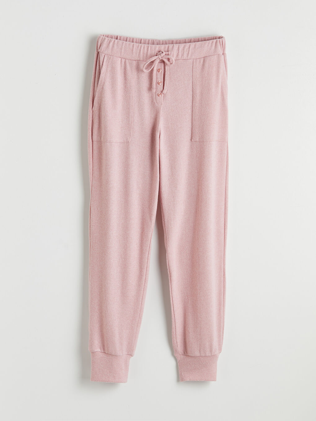 Pembe V Yaka Kadın Pijama Takım-7