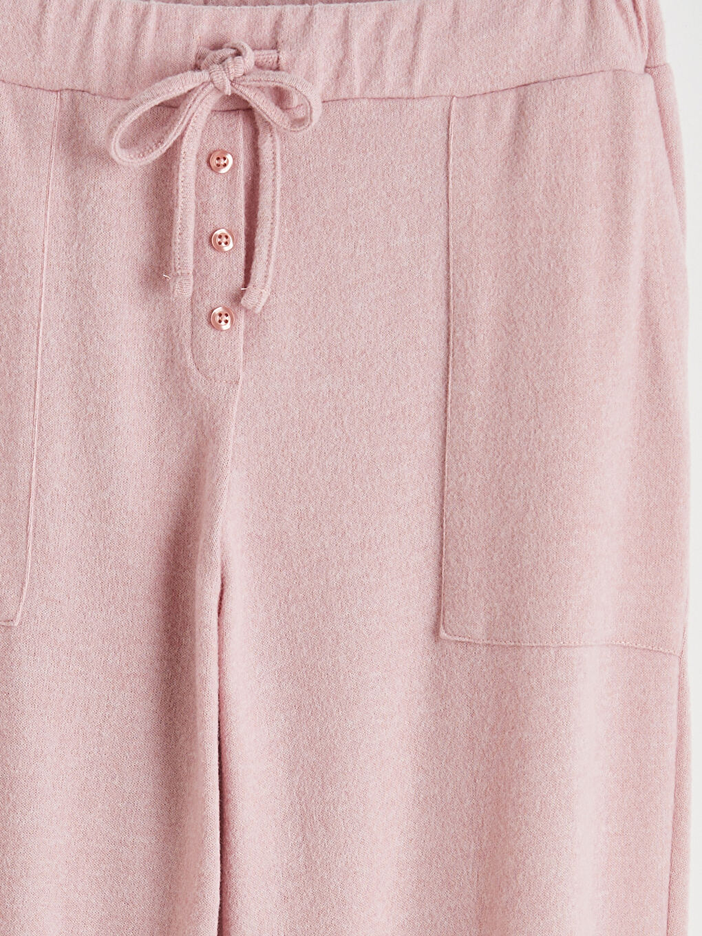 Pembe V Yaka Kadın Pijama Takım-10