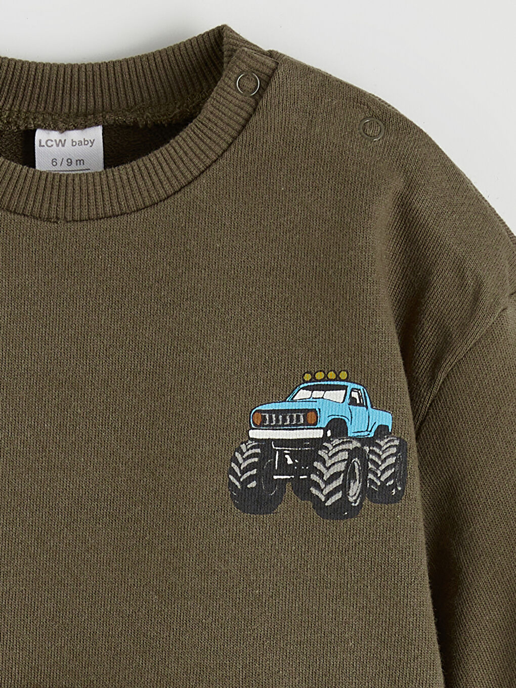 Kahverengi Baskılı Erkek Bebek Sweatshirt ve Eşofman Altı-2