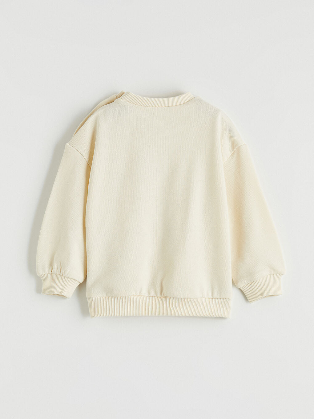 Bej Baskılı Erkek Bebek Sweatshirt ve Eşofman Altı-4