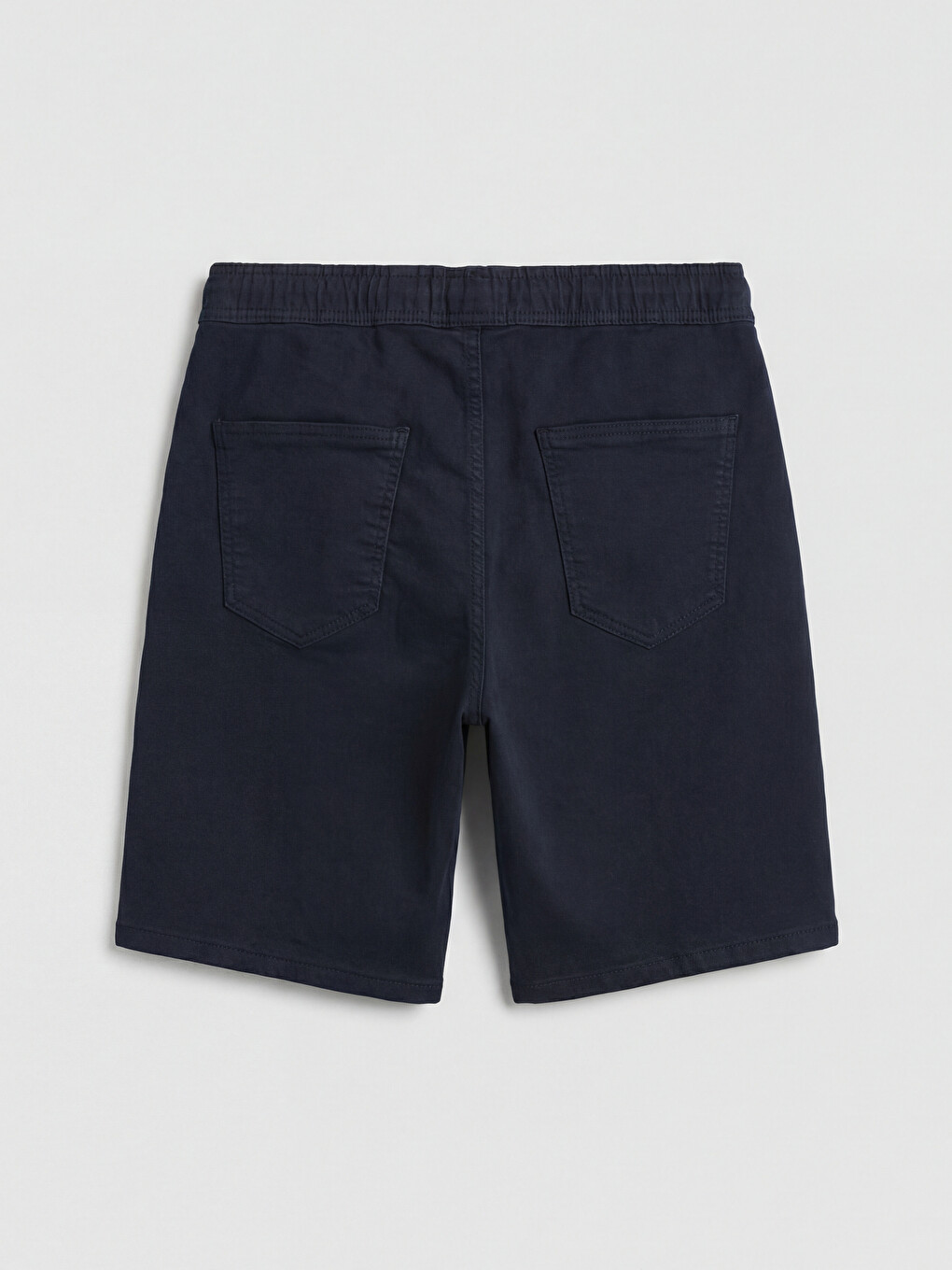 Man Navy Denim Shorts-5