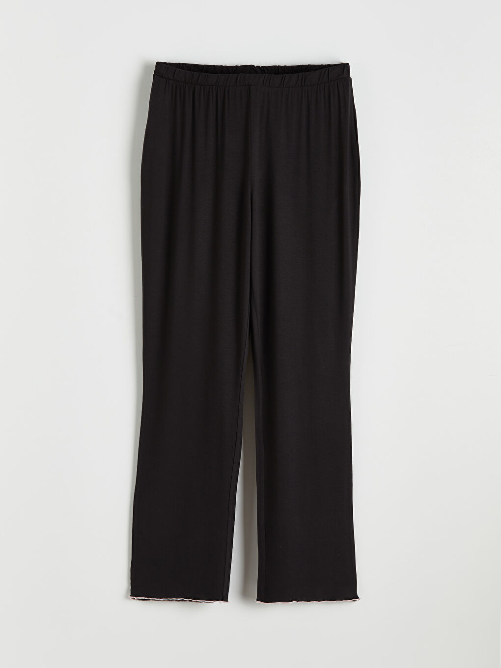 Siyah V Yaka Kadın Pijama Takım-2