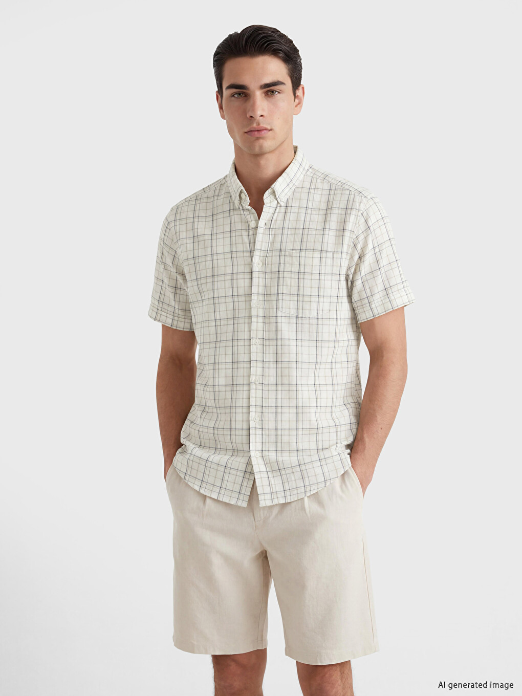 Regular Fit Plaid Men's Shirt