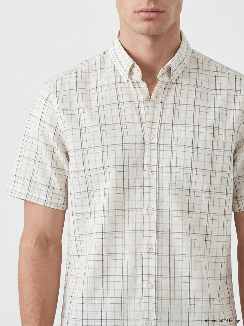 Regular Fit Plaid Men's Shirt-2