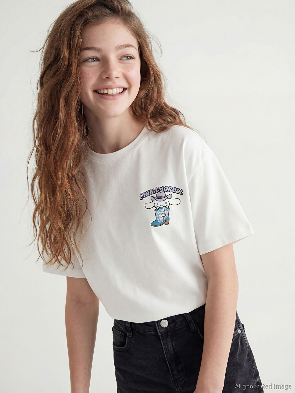 Pembe Hello Kitty Baskılı Kız Çocuk 3'lü Tişört-4