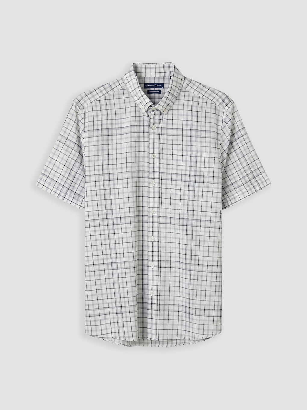 Gri Regular Fit Ekose Poplin Erkek Gömlek