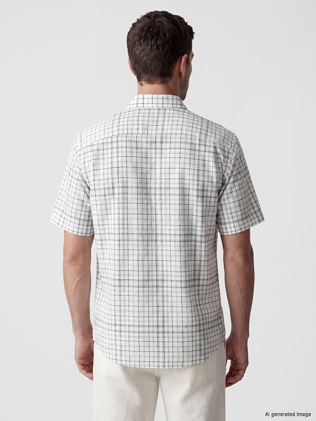Regular Fit karirana poplin muška košulja-2