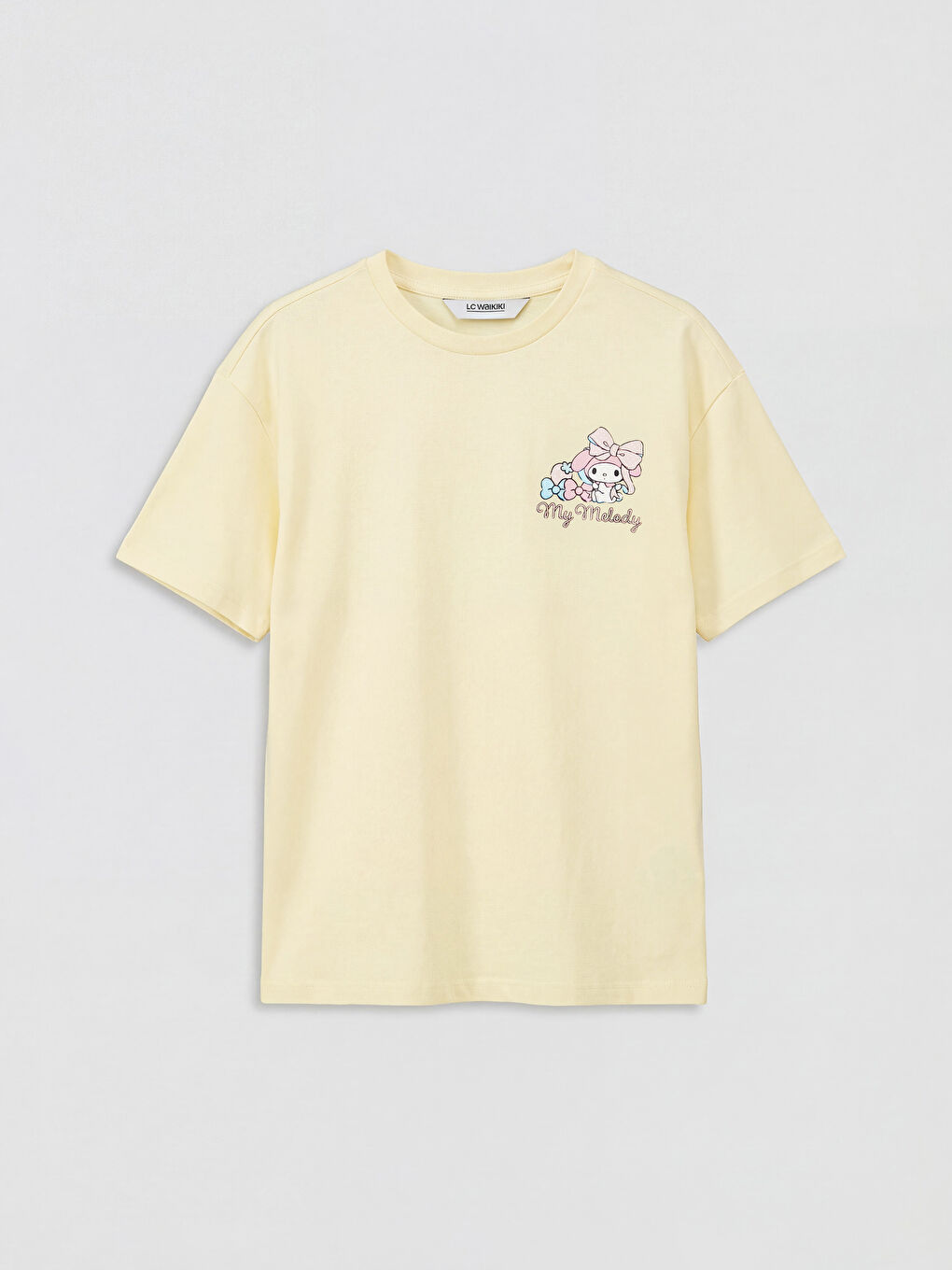 Sarı Bisiklet Yaka My Melody Baskılı Kız Çocuk Tişört