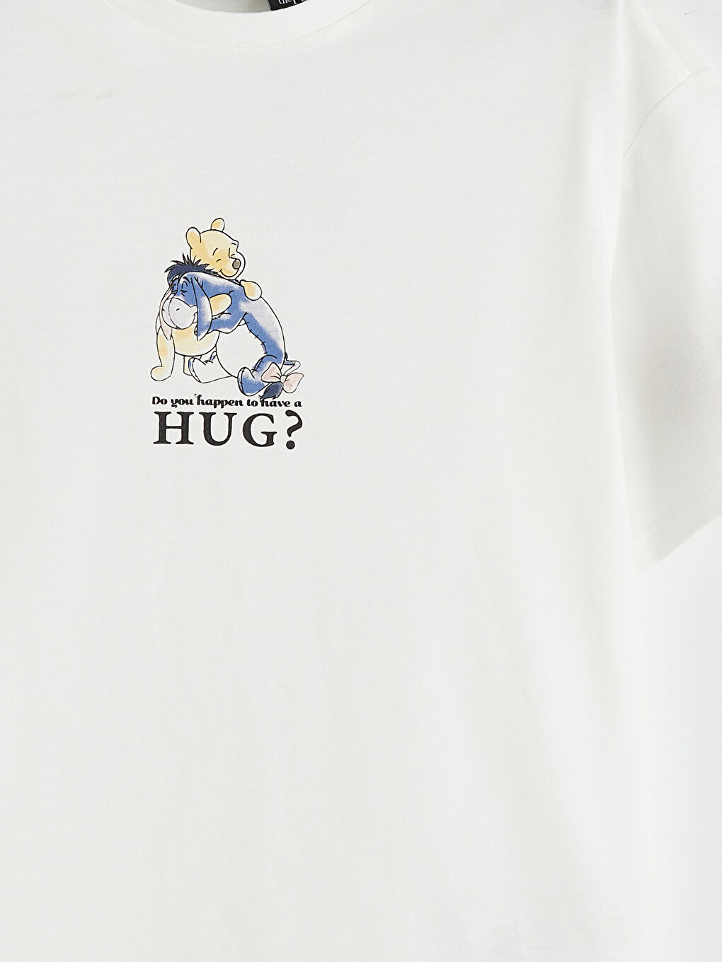 Ekru Bisiklet Yaka Winnie the Pooh Baskılı Kız Çocuk Tişört-2