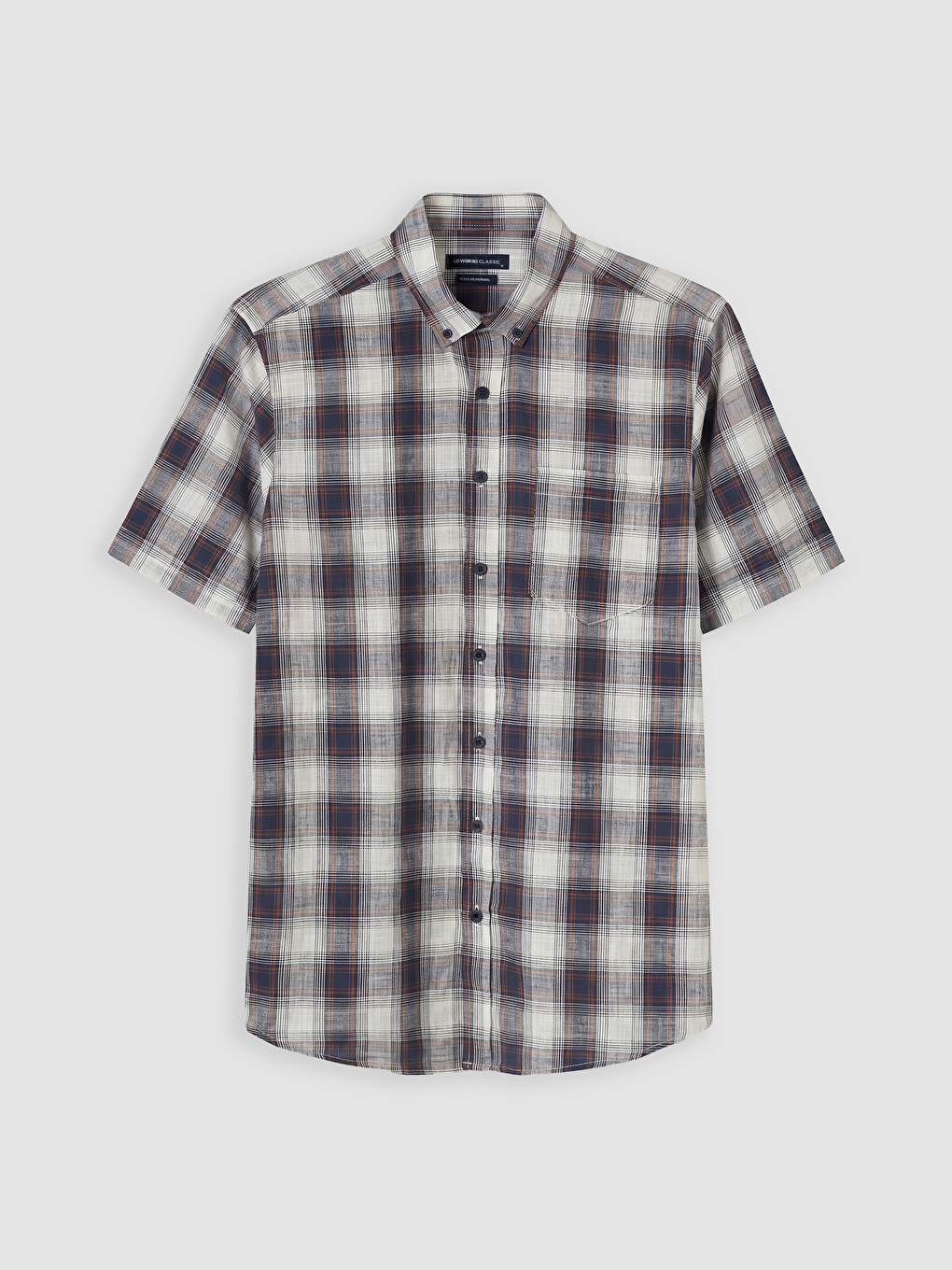 Kırmızı Regular Fit Ekose Poplin Erkek Gömlek-4