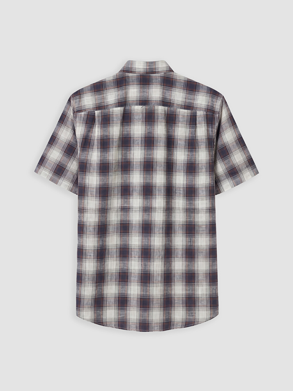 Kırmızı Regular Fit Ekose Poplin Erkek Gömlek-5