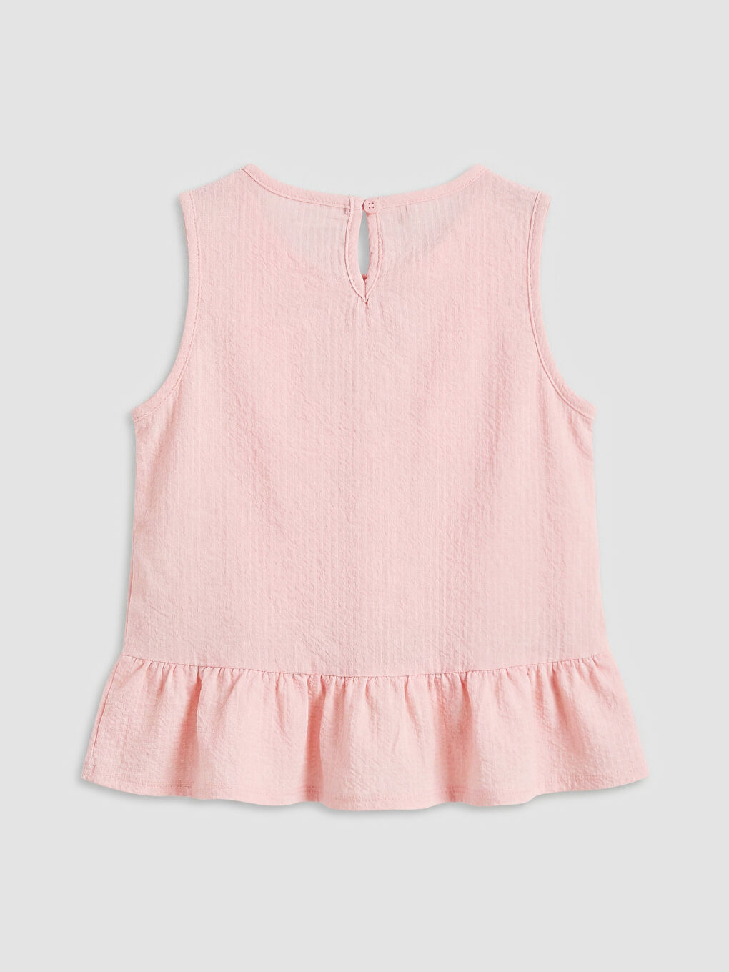 Pembe Bisiklet Yaka Fiyonklu Kız Çocuk Bluz-1