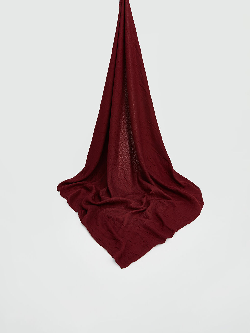 Bordo Kendinden Desenli Kadın Şal