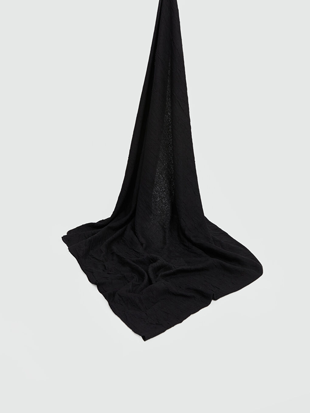 Siyah Kendinden Desenli Kadın Şal