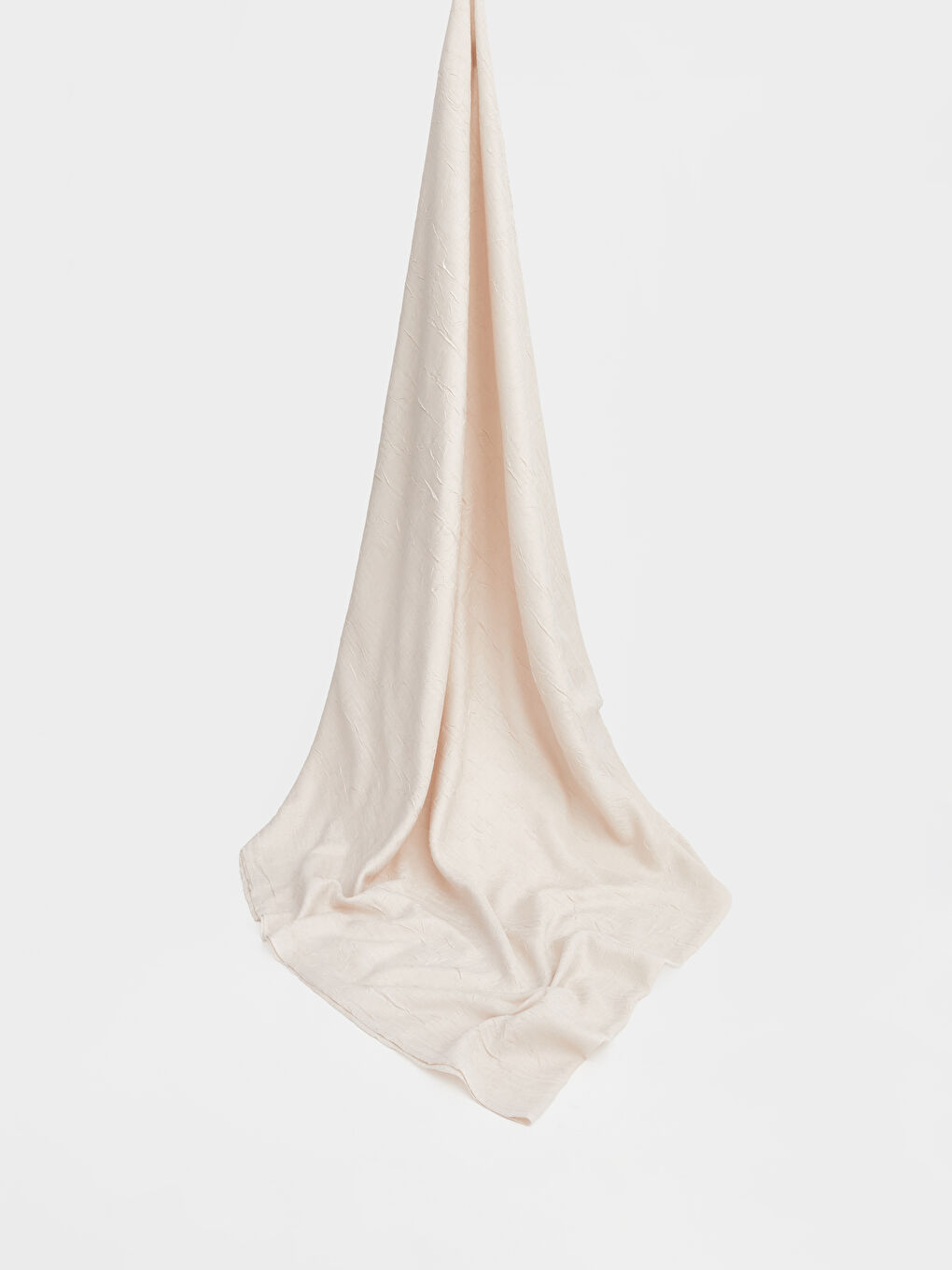 Ekru Kendinden Desenli Kadın Şal