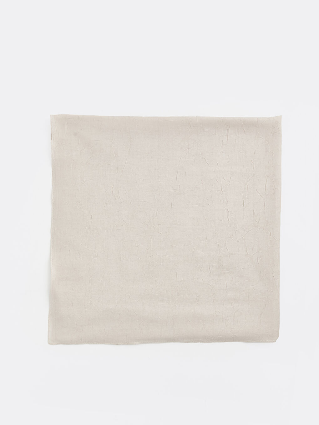 Ekru Kendinden Desenli Kadın Şal-1