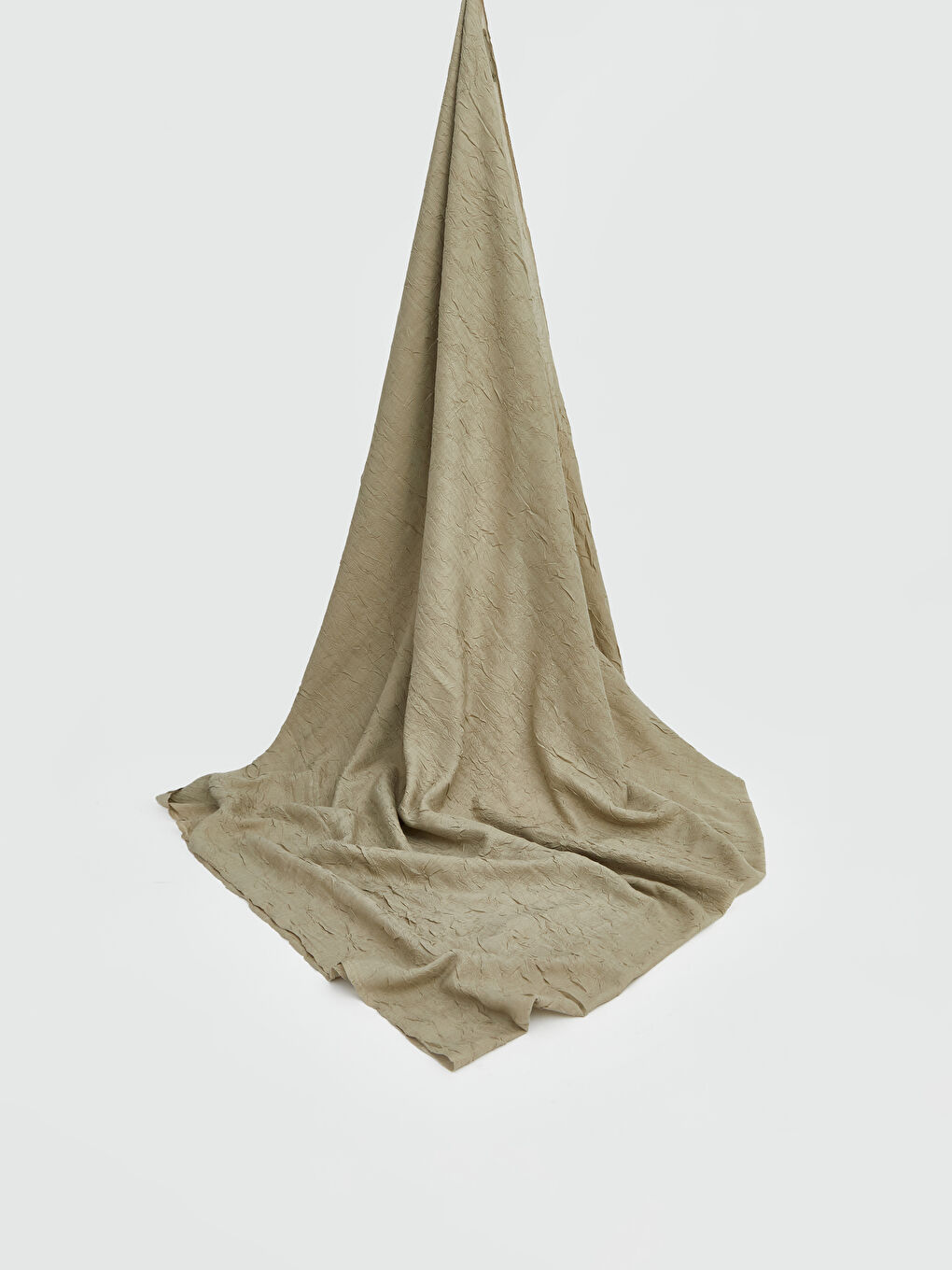 Yeşil Kendinden Desenli Kadın Şal