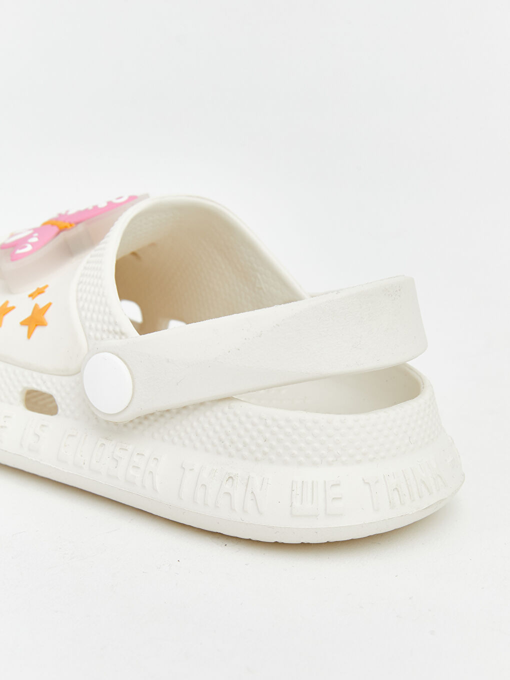Ekru Kelebek Baskılı Kız Çocuk Plaj Sandaleti-5