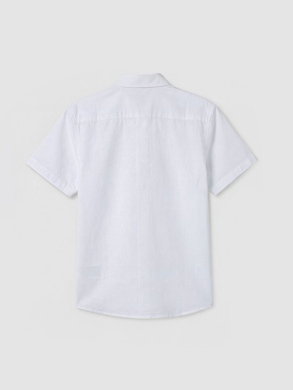 Beyaz Kısa Kollu Erkek Çocuk Gömlek-1