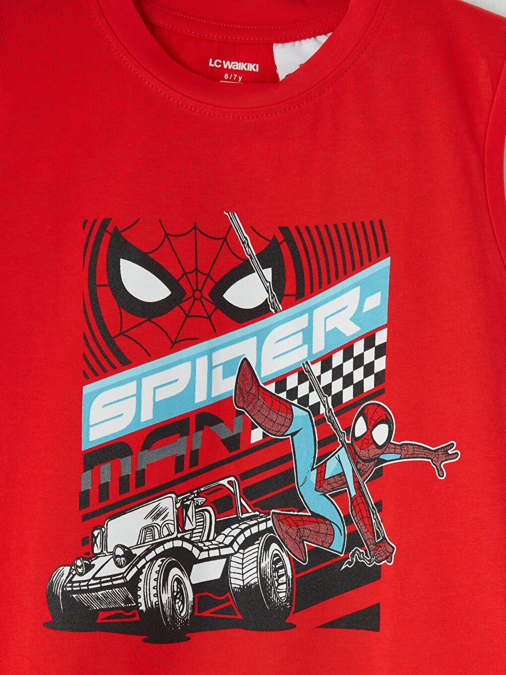 تيشيرت داخلي بدون أكمام مطبوع سبايدرمان بياقة دائرية للأولاد-2