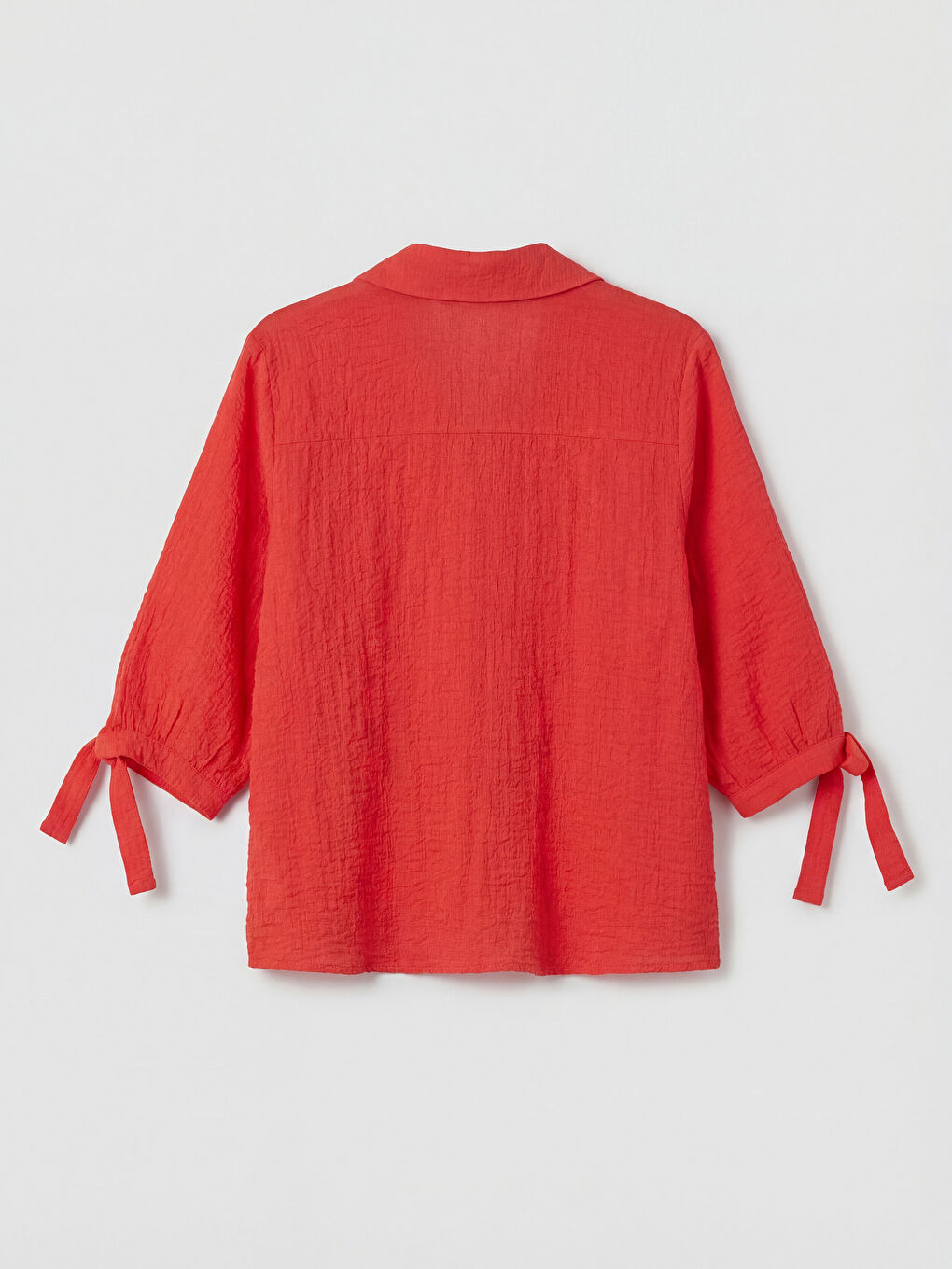 Kırmızı Poplin Kadın Gömlek-1