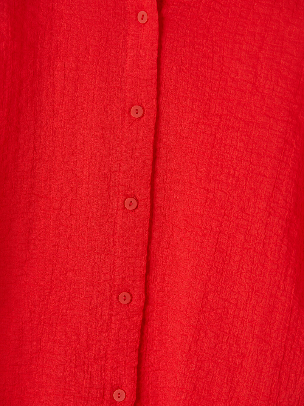 Kırmızı Poplin Kadın Gömlek-2