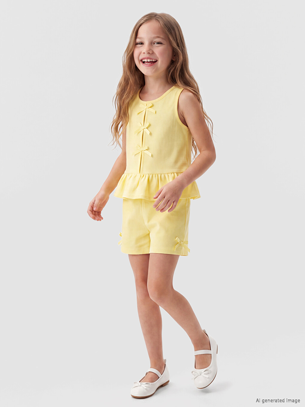Bow Detailed Girls' Set