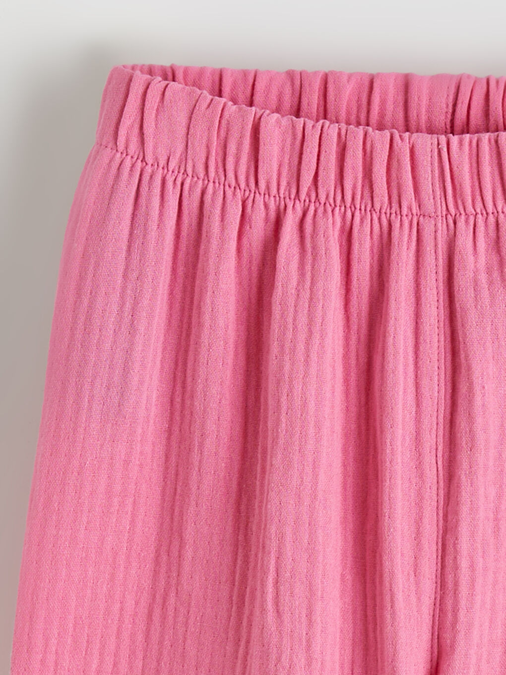 Pembe Bisiklet Yaka Fiyonk Detaylı Kız Çocuk Bluz ve Pantolon-5