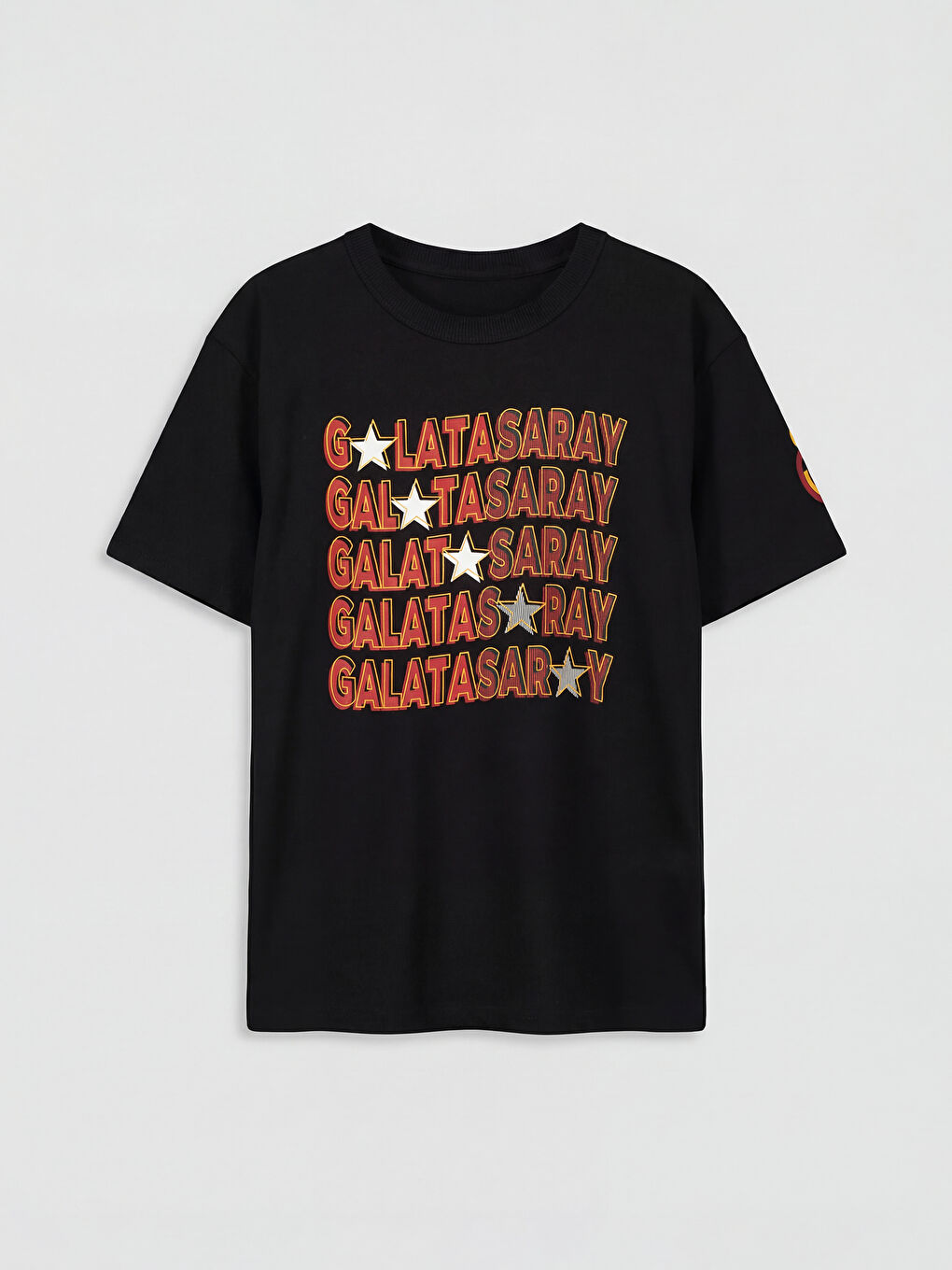 Siyah Galatasaray Baskılı Erkek Çocuk Tişört