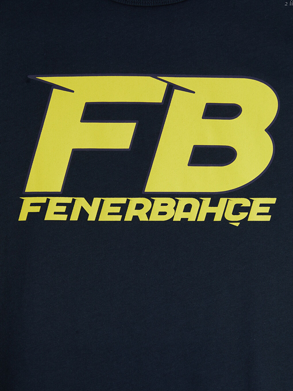 Lacivert Fenerbahçe Baskılı Erkek Çocuk Tişört-2