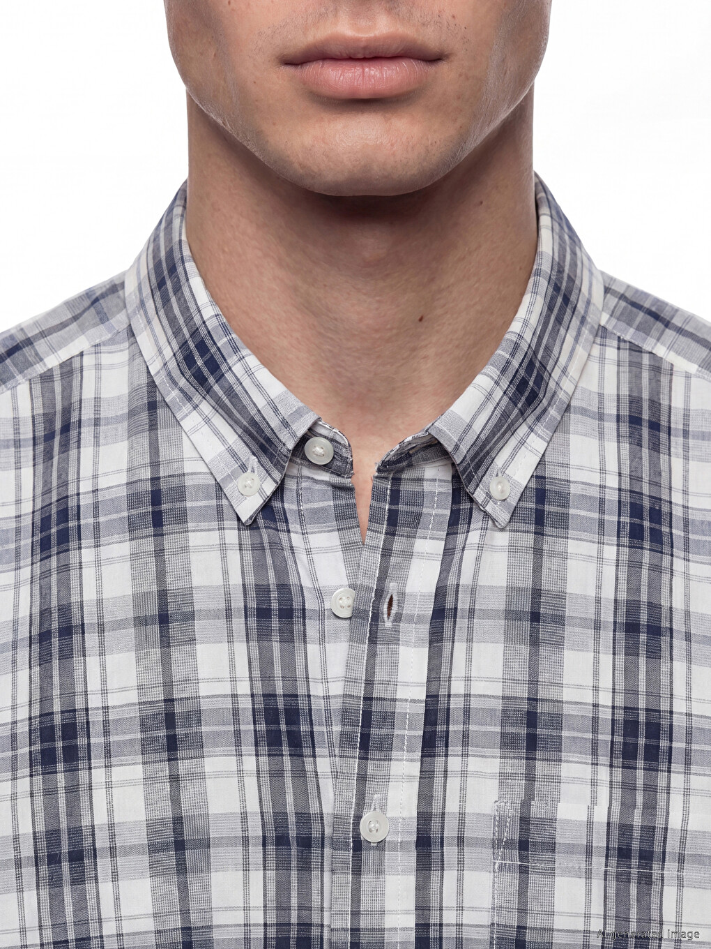 Regular Fit Plaid Poplin Men's Shirt-2
