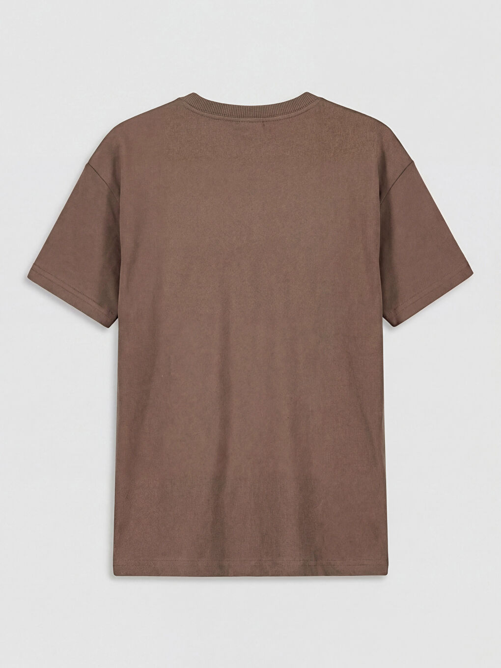 Kahverengi Bisiklet Yaka Minecraft Baskılı Erkek Çocuk Tişört-1