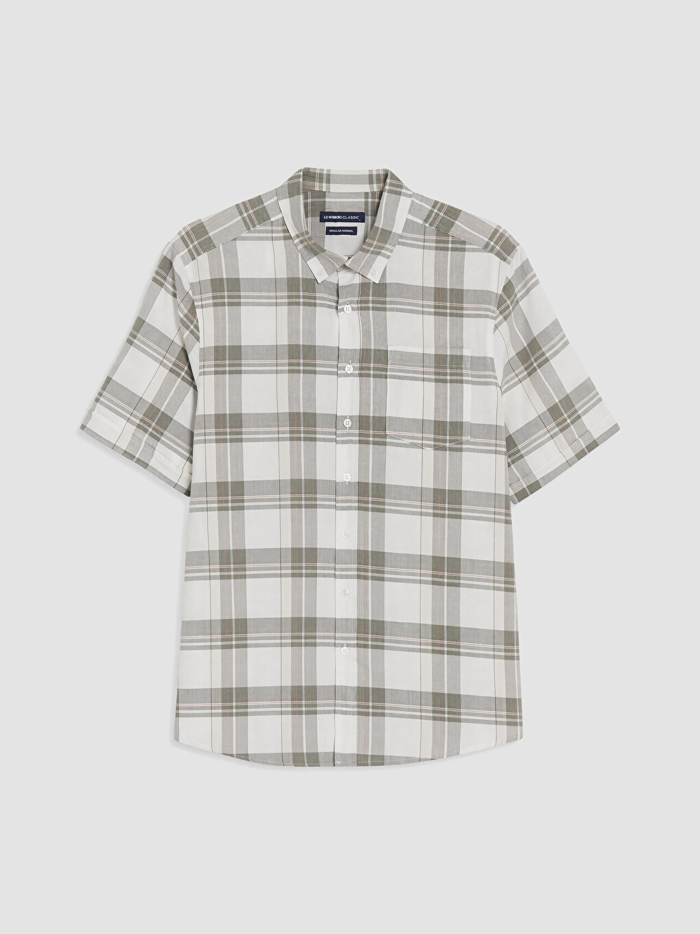 Yeşil Regular Fit Ekose Poplin Erkek Gömlek