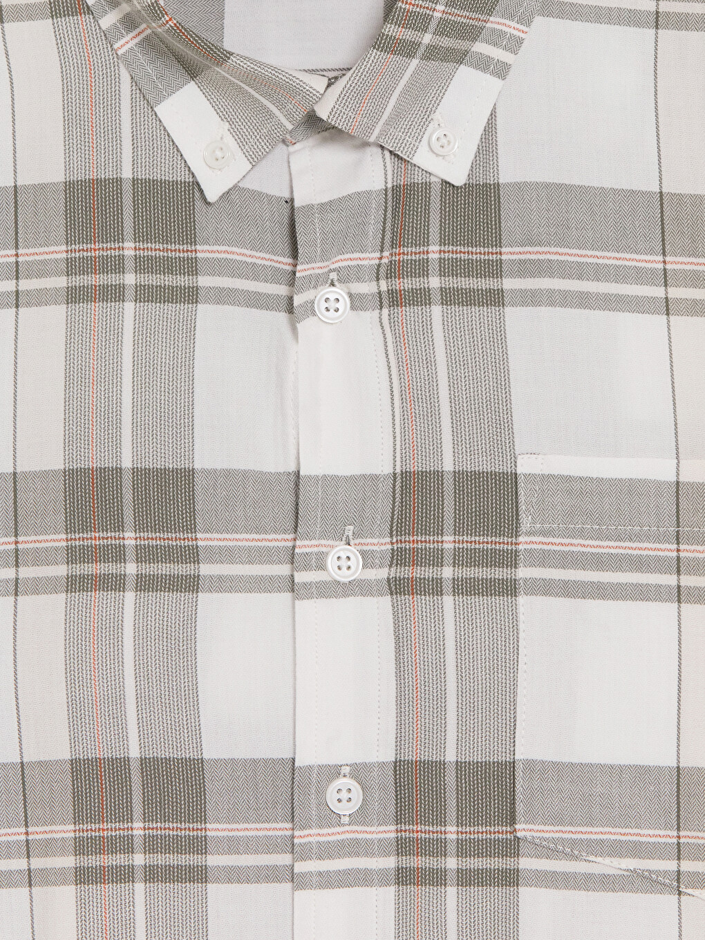 Yeşil Regular Fit Ekose Poplin Erkek Gömlek-1