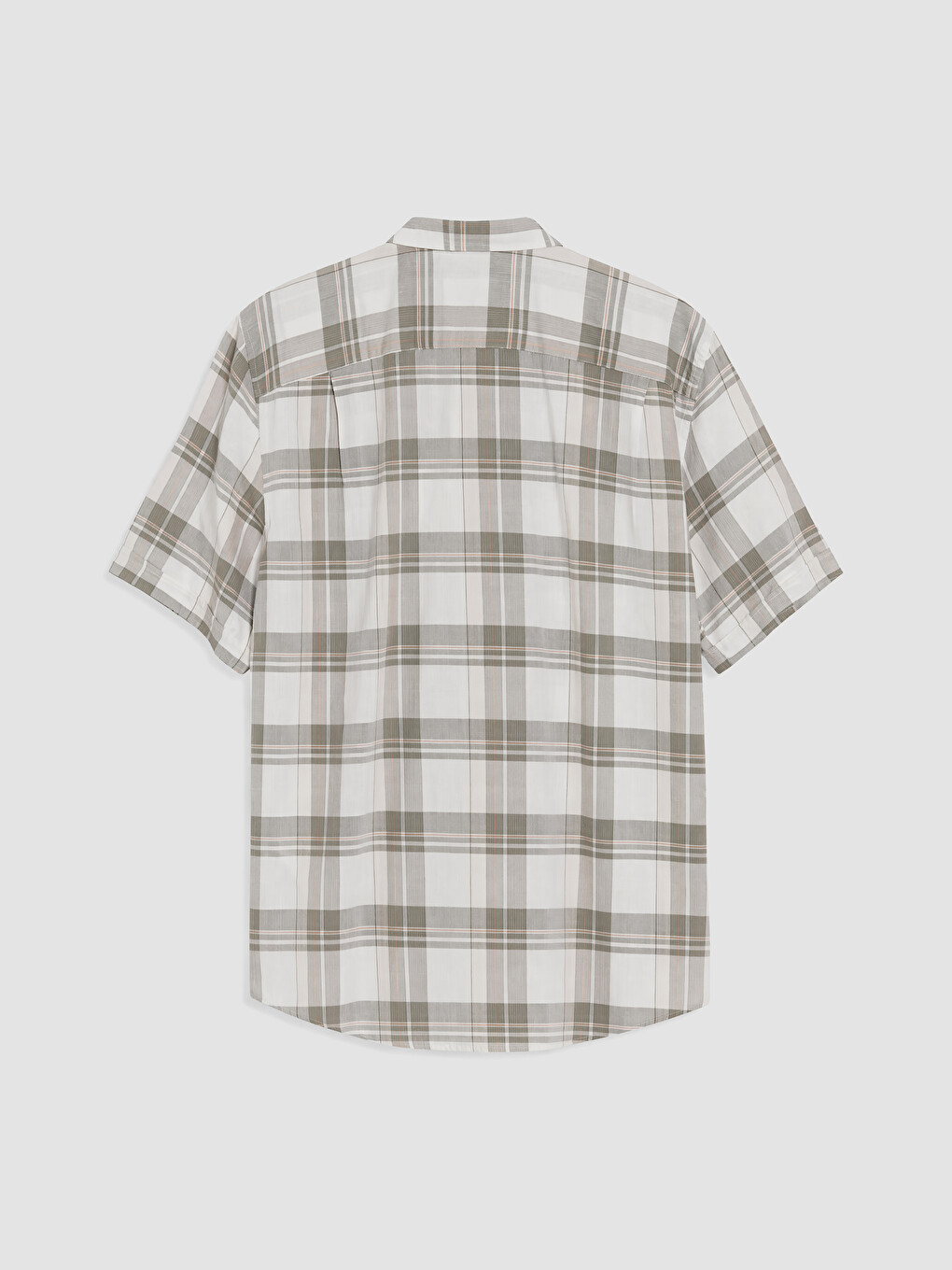 Yeşil Regular Fit Ekose Poplin Erkek Gömlek-2