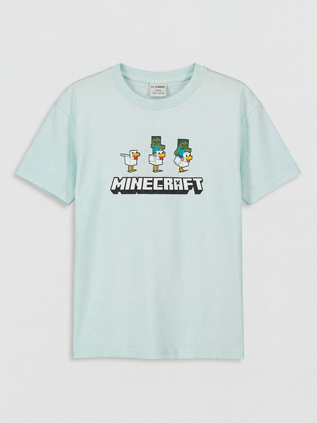 Yeşil Minecraft Baskılı Erkek Çocuk Tişört