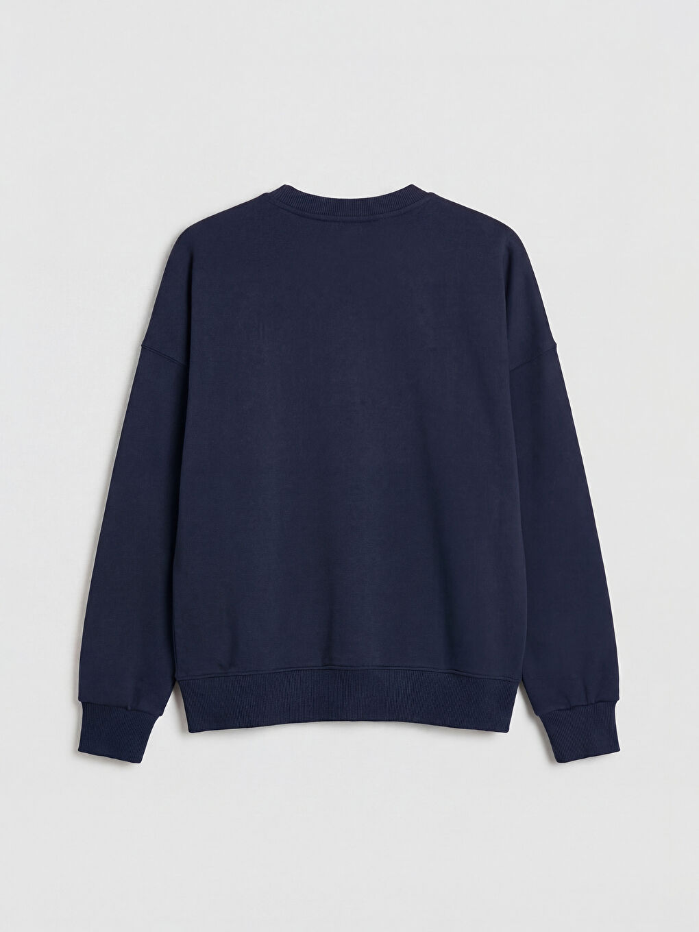 Lacivert Cannes Baskılı Oversize Kadın Sweatshirt-1