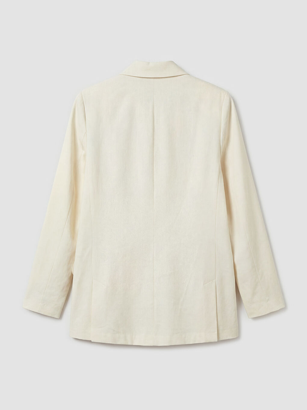 Ekru Kruvaze Yaka Kadın Blazer Ceket-1