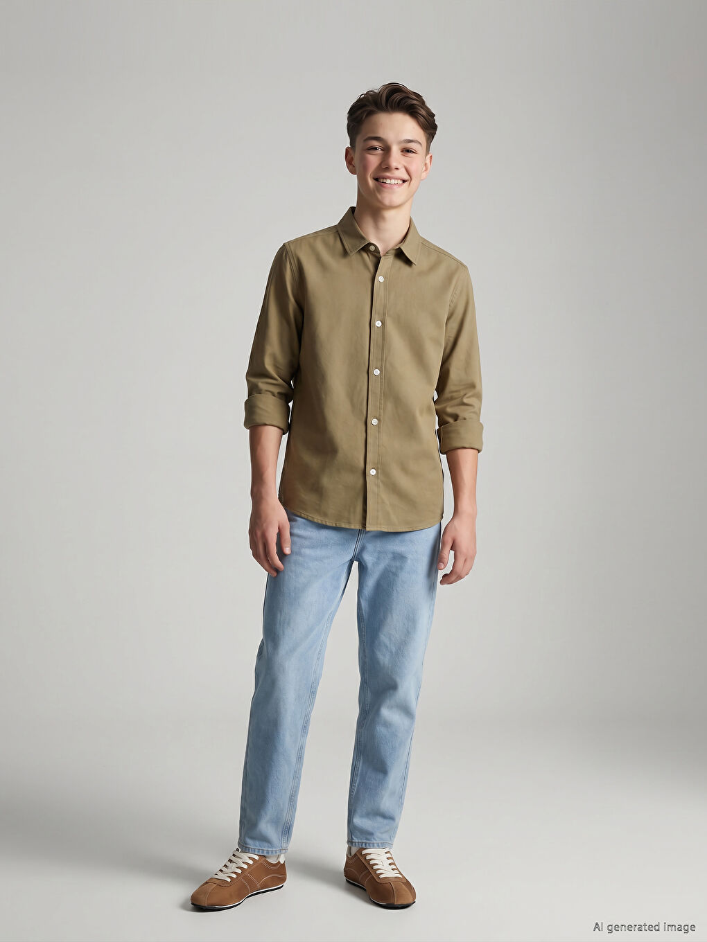 Boys' Long Sleeve Oxford Shirt